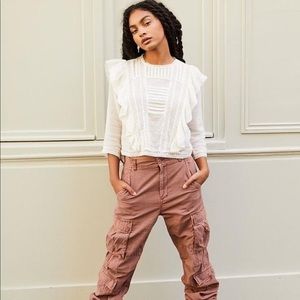 NWOT Free People Jasmine Ruffle Blouse Small